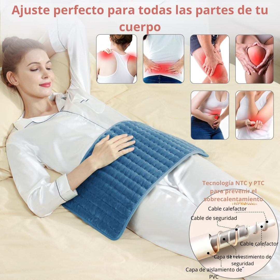 Almohadilla Térmica Eléctrica Para Espalda, Cuello, Abdomen