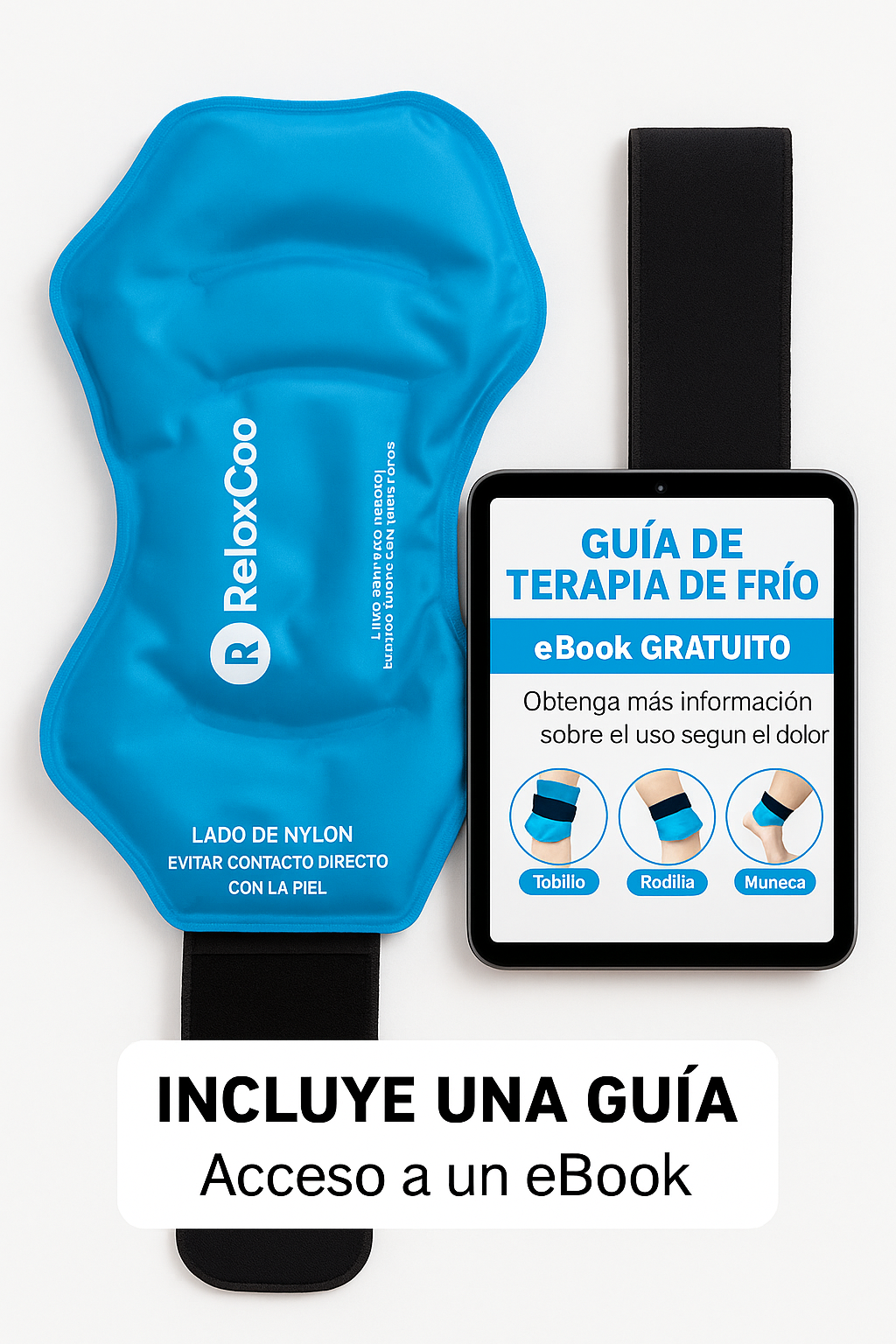 Compresa De Gel Frío Reutilizable Para Tobillo Y Rodilla