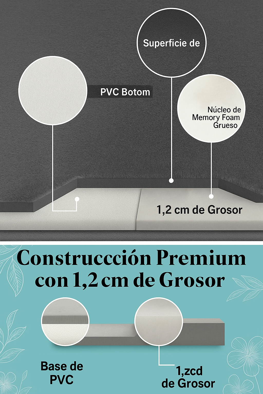 Alfombra Antideslizamiento Absorbente Para Baño Seca Rapido