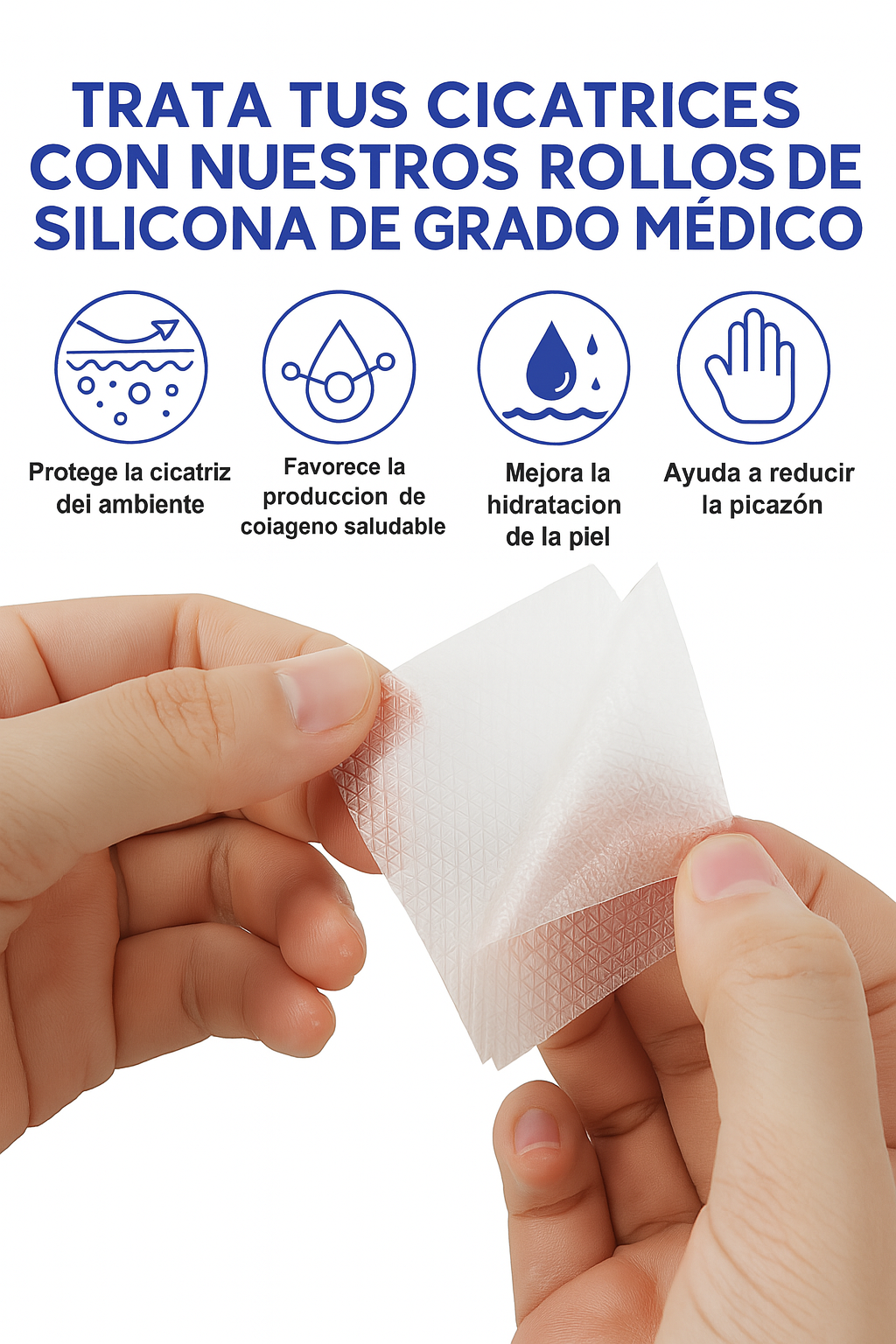 Cinta Autoadhesiva Silicona Remueve Cicatriz 3 Mts Elaimei