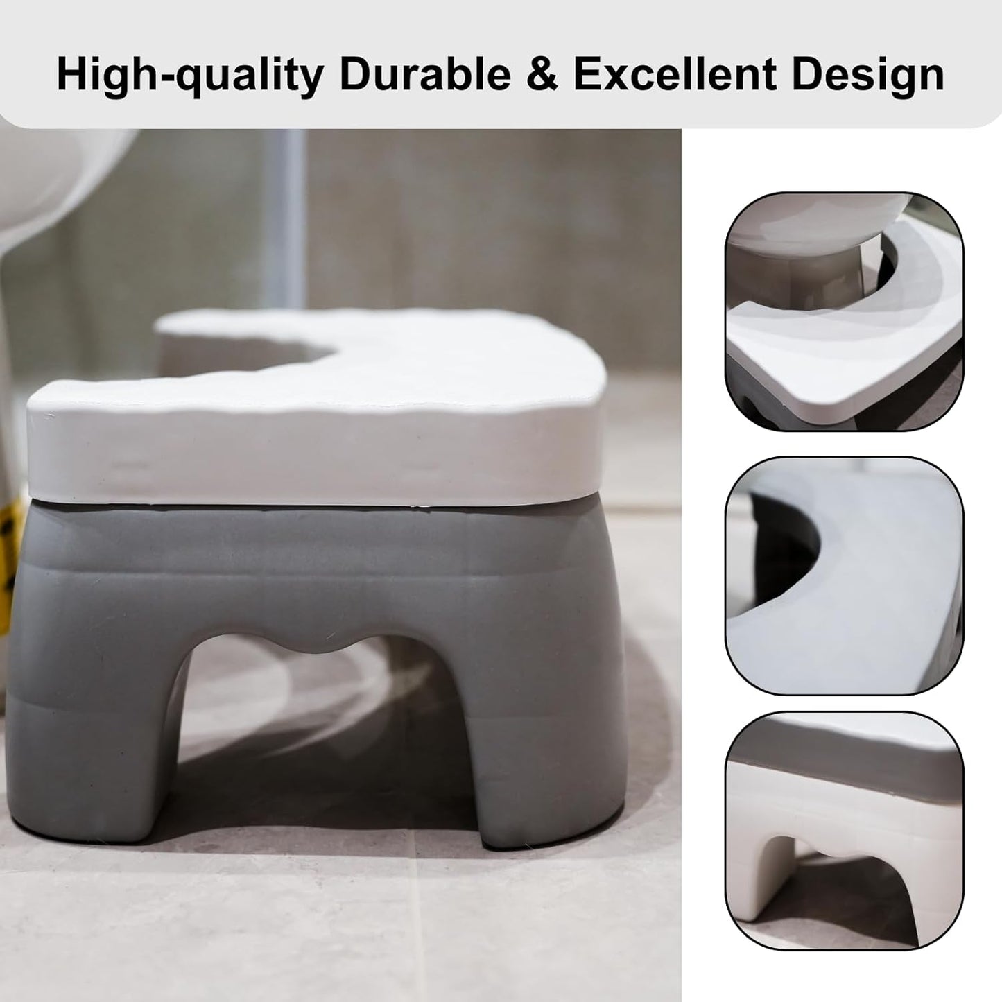 Taburete Ergonómico Para Inodoro - Compacto Y Antideslizante