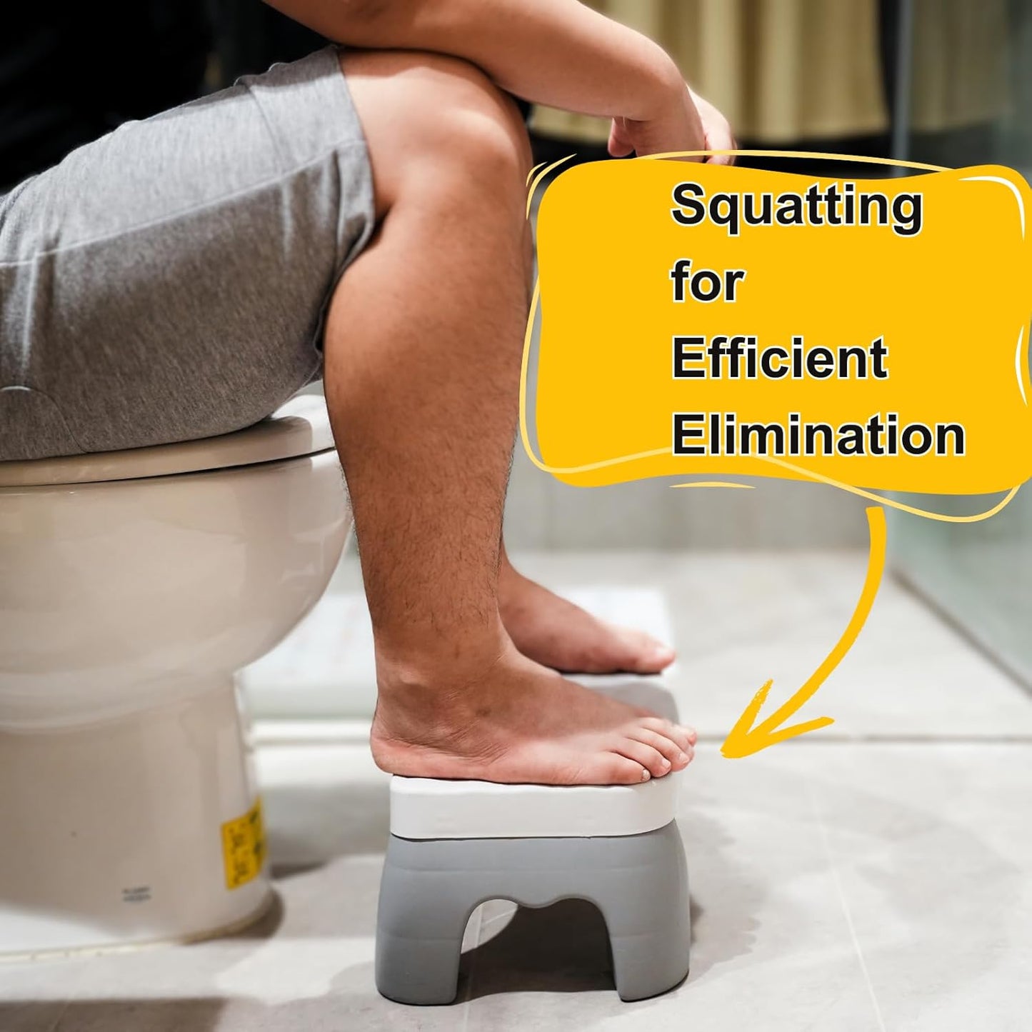 Taburete Ergonómico Para Inodoro - Compacto Y Antideslizante