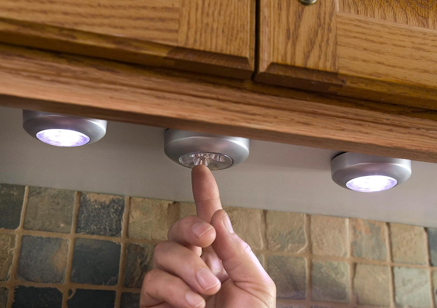 Luz Nocturna Led Táctil Adhesiva Portátil Para Armarios X 2