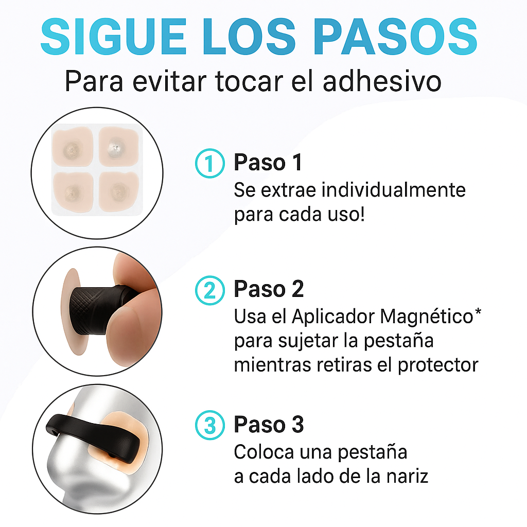 Kit Dilatador Nasal Magnético Antironquidos Respirar Mejor