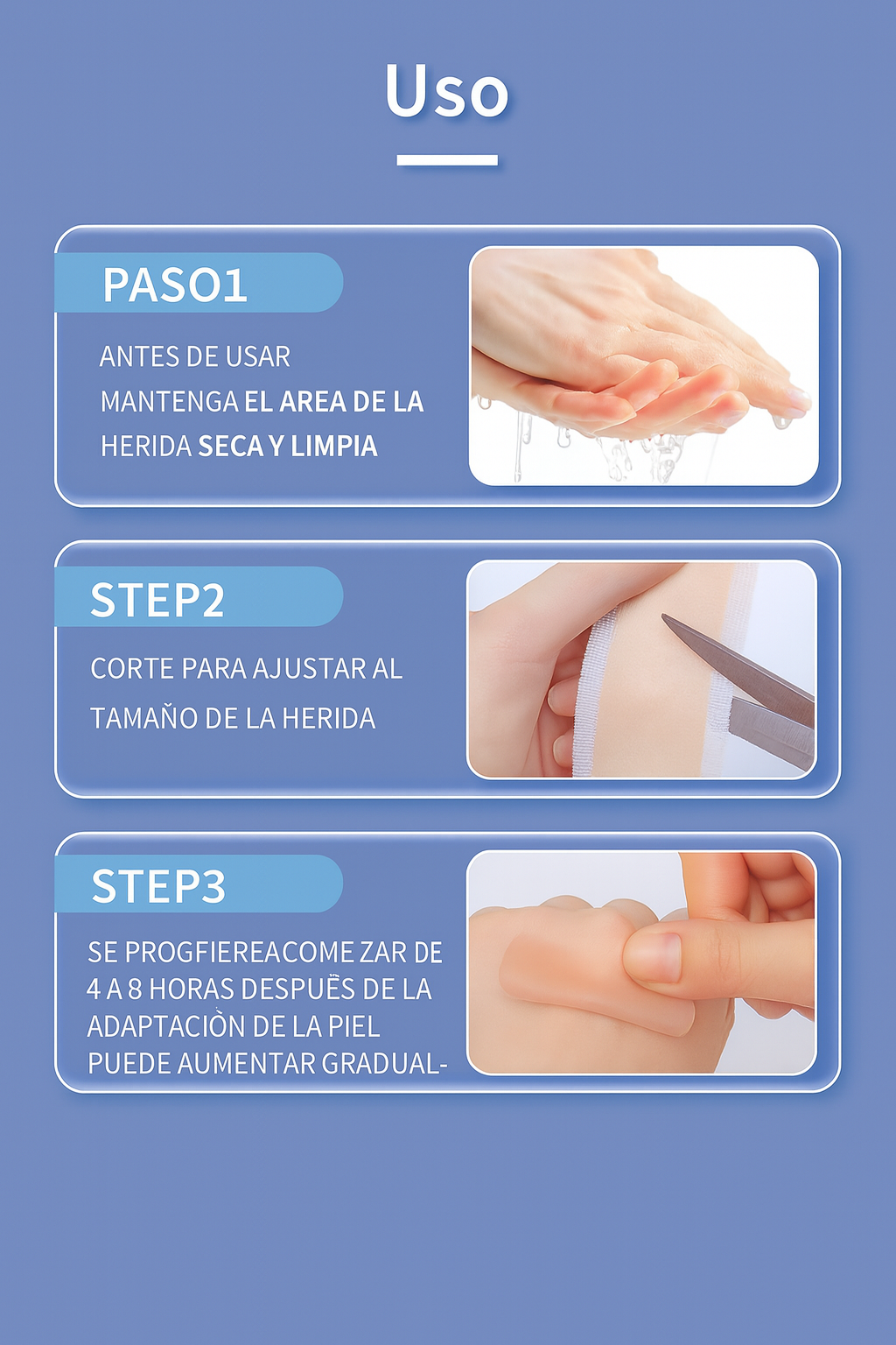 Cinta De Silicona Cicatrices Cirugías Quemaduras Acné