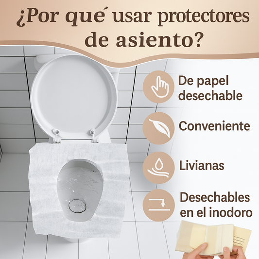 Protectores Asiento De Inodoro Desechables Cubreasiento X 10