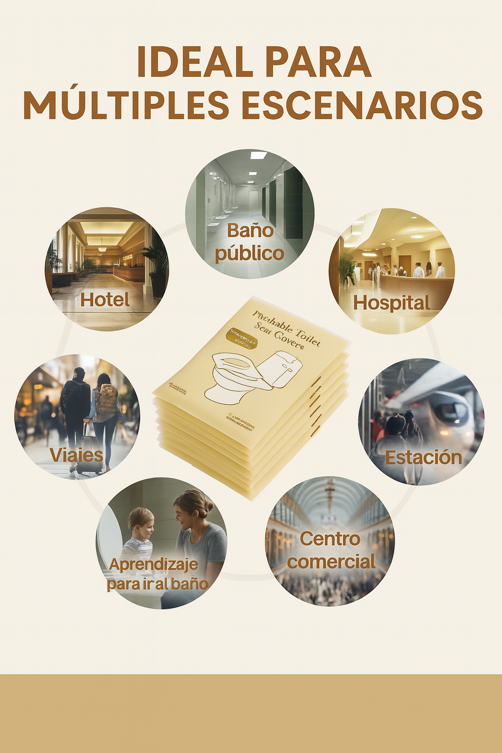 Protectores Asiento De Inodoro Desechables Cubreasiento X 10