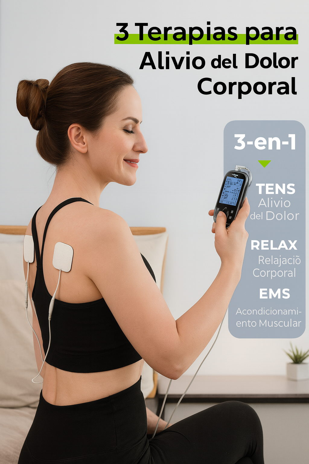 Tens Ems 3 En 1 Alivio Del Dolor Estimulación Muscular