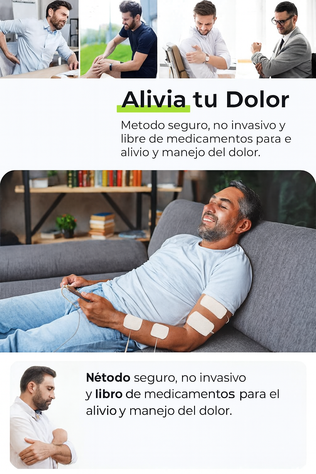 Tens Ems 3 En 1 Alivio Del Dolor Estimulación Muscular