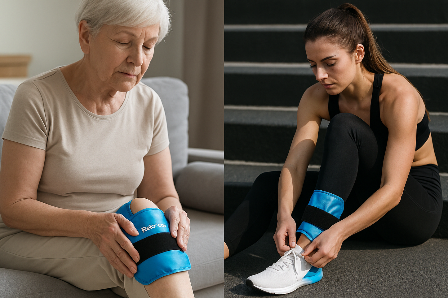 Compresa De Gel Frío Reutilizable Para Tobillo Y Rodilla