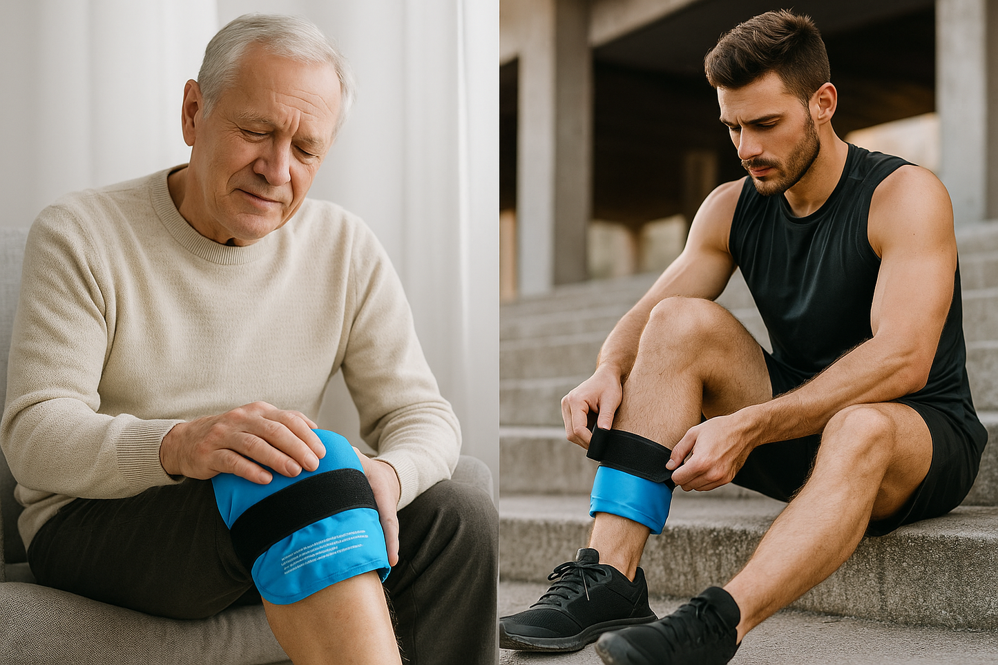 Compresa De Gel Frío Reutilizable Para Tobillo Y Rodilla