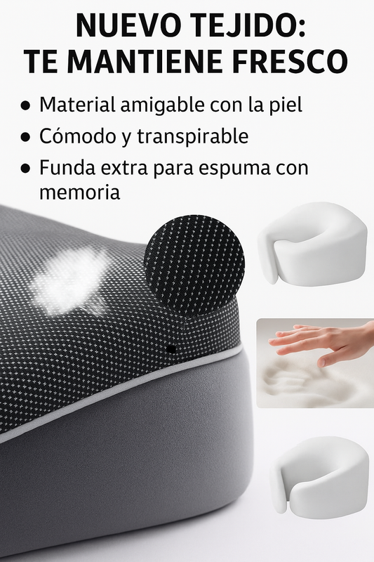 Almohada De Espuma Ortopedica Para Cuello Cervical Viaje