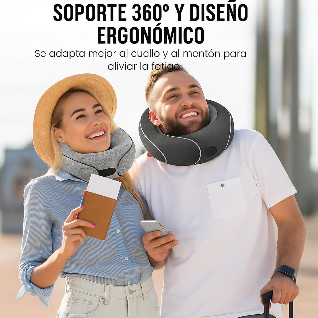 Almohada De Espuma Ortopedica Para Cuello Cervical Viaje
