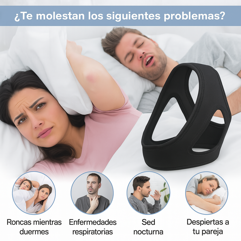 Correa Antirronquidos Ajustable Ronquidos Apnea Dormir