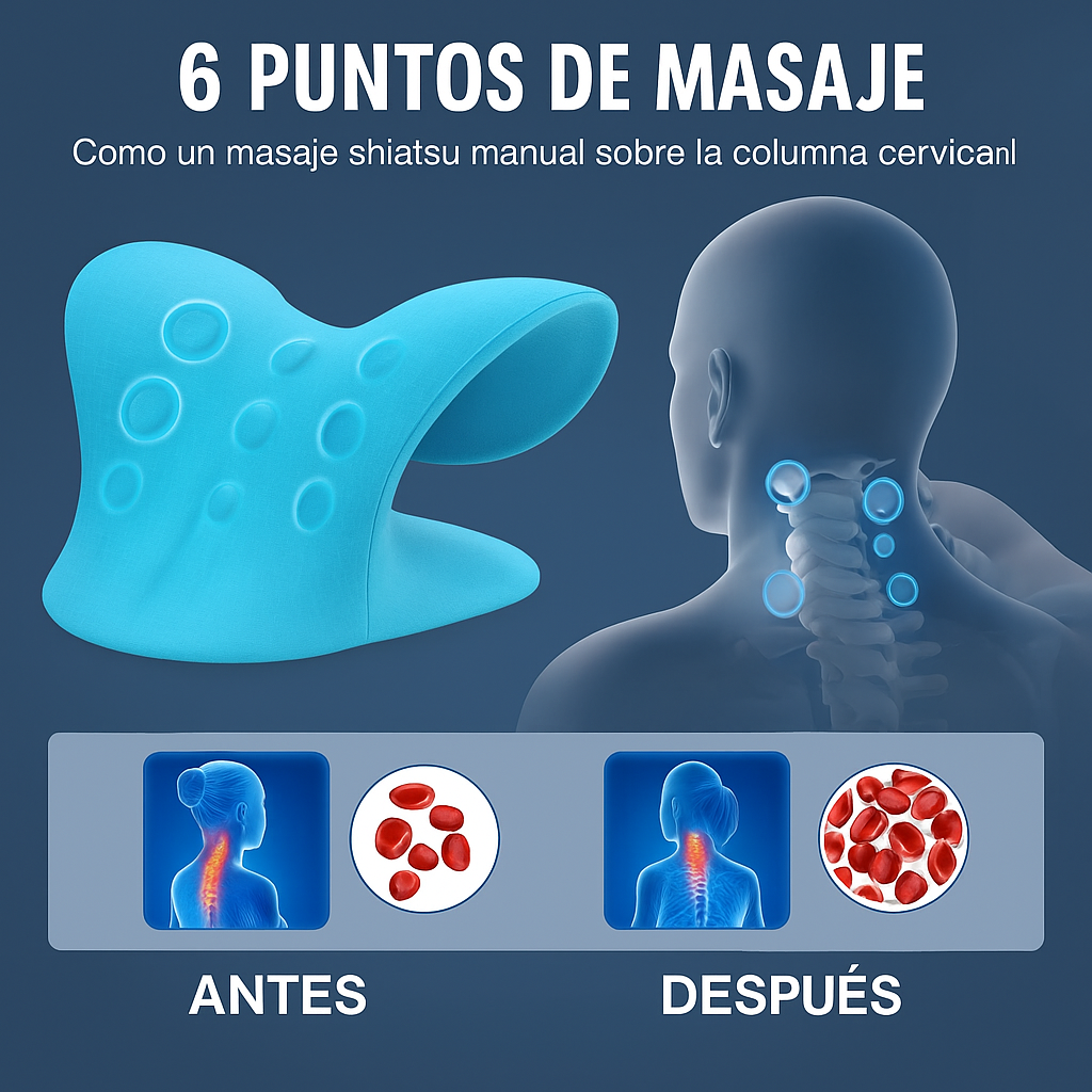 Almohada Para Cuello Hombros Tracción Cervical Alivio Dolor
