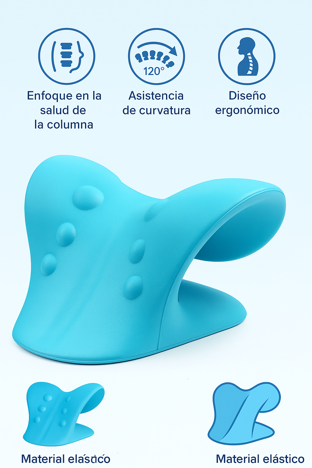 Almohada Para Cuello Hombros Tracción Cervical Alivio Dolor