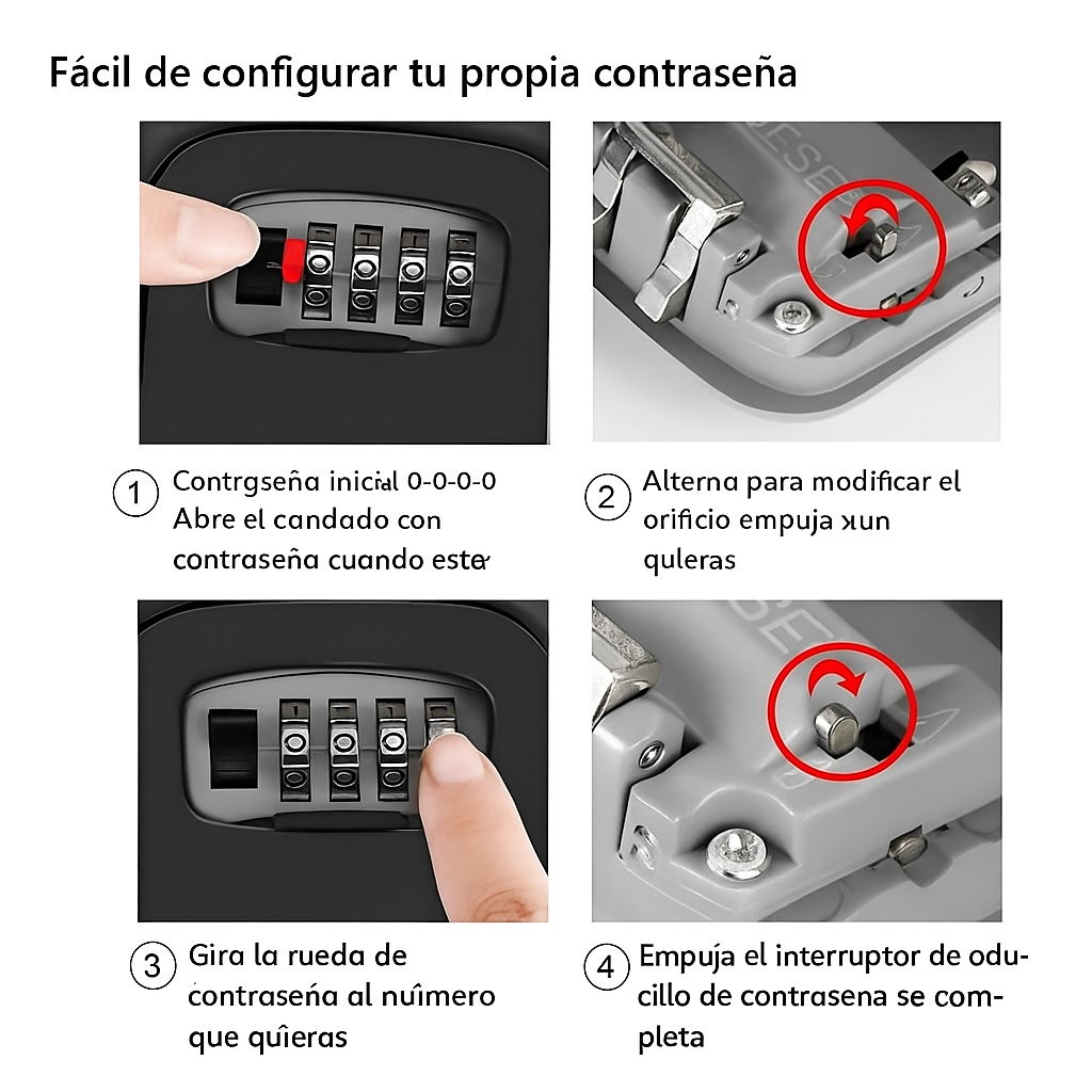 Caja Fuerte Seguridad Guarda Llaves Pared Con Combinacion