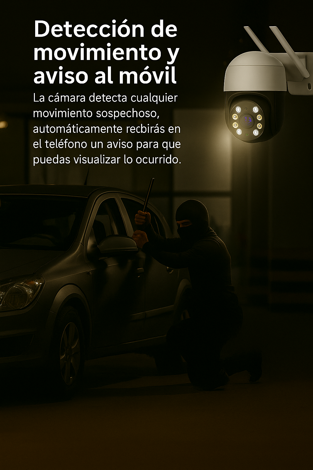 Cámara Ip Exterior 1080p Ptz 360° Wifi Audio 2 Vías Ip66 4mp