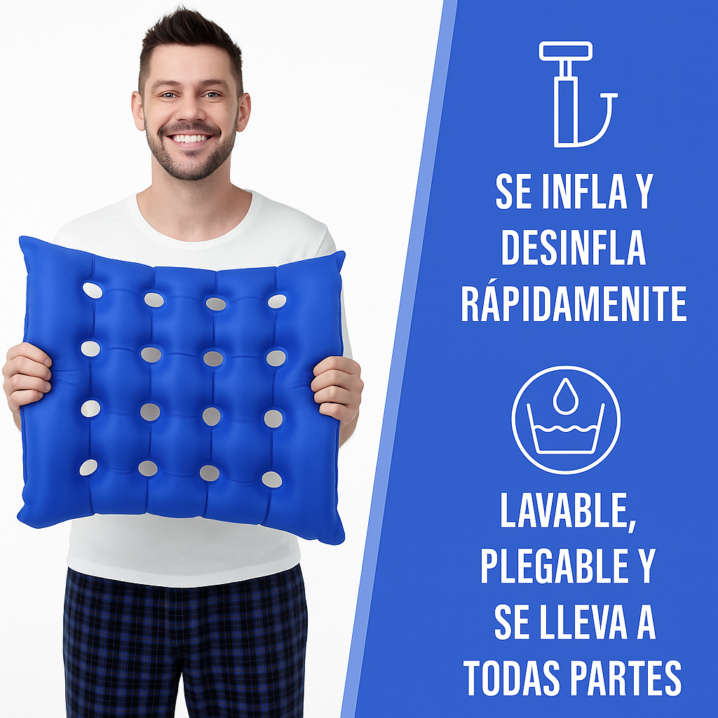 Antiescaras Inflable Ortopédico, Almohadón Portátil