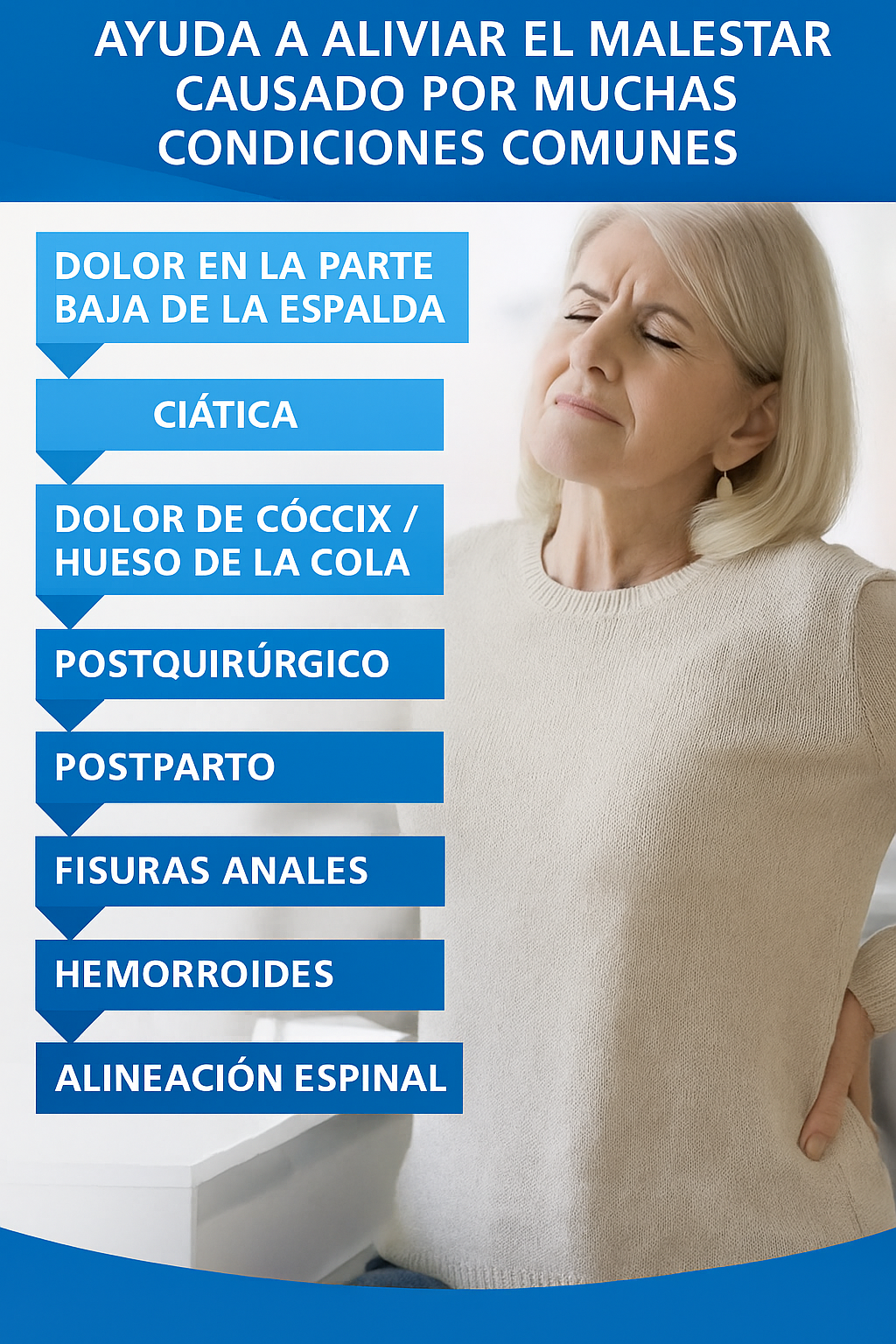 Antiescaras Inflable Ortopédico, Almohadón Portátil