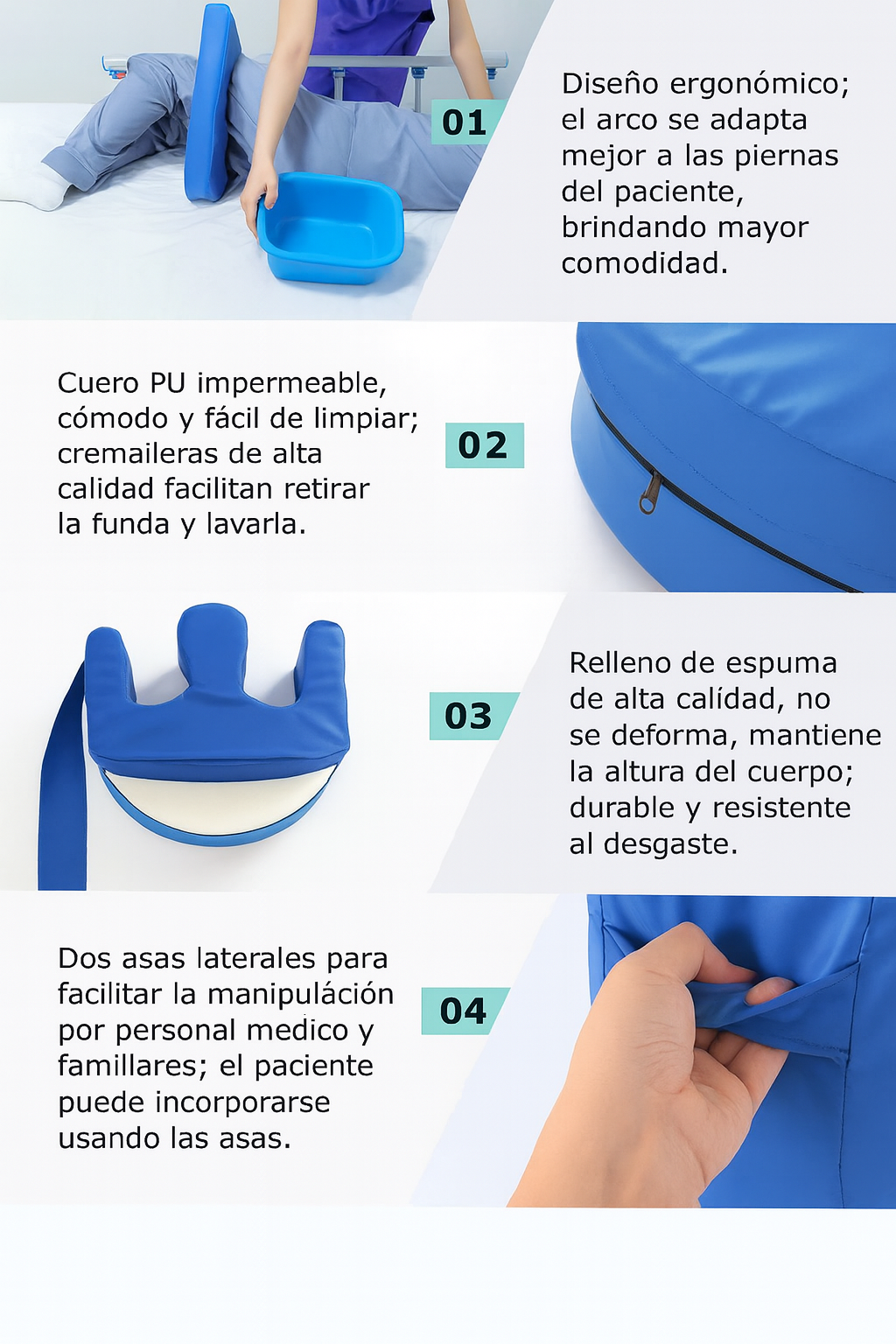 Almohadón De Giro Piernas Ortopédico Cuidado De Ancianos