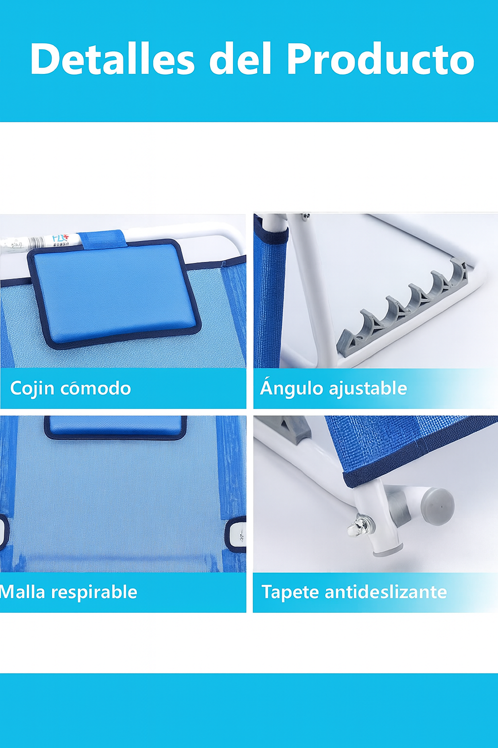Respaldo De Cama Ortopédico Articulable Soporte Lumbar