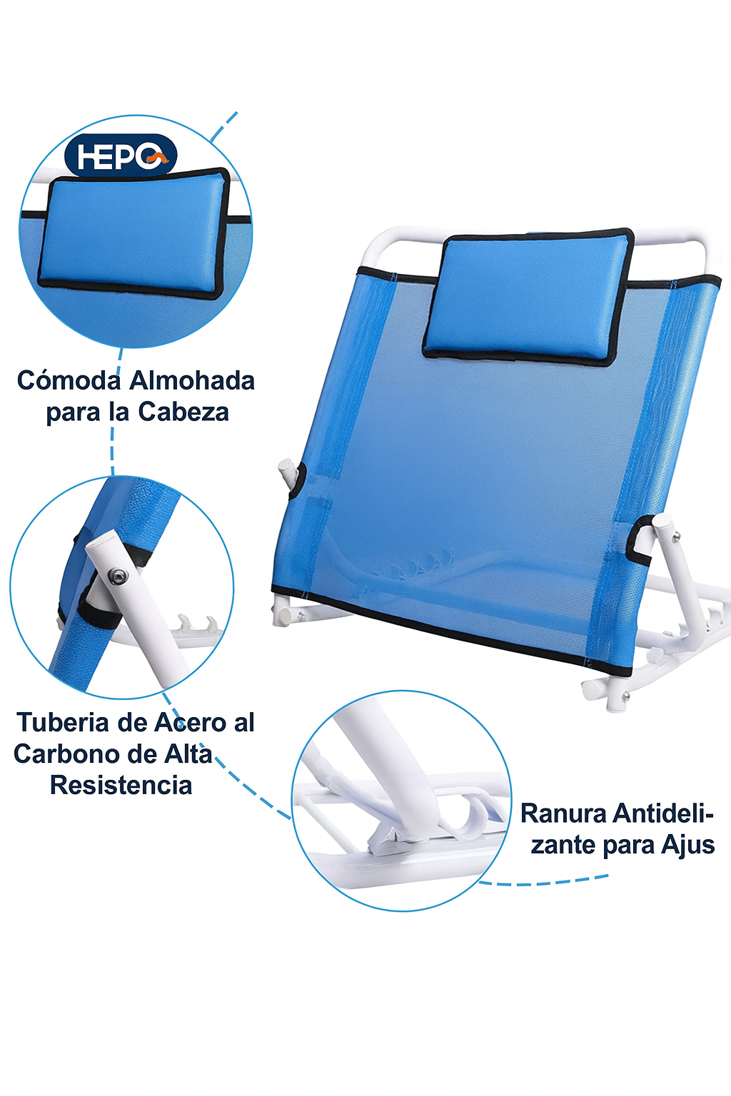Respaldo De Cama Ortopédico Articulable Soporte Lumbar