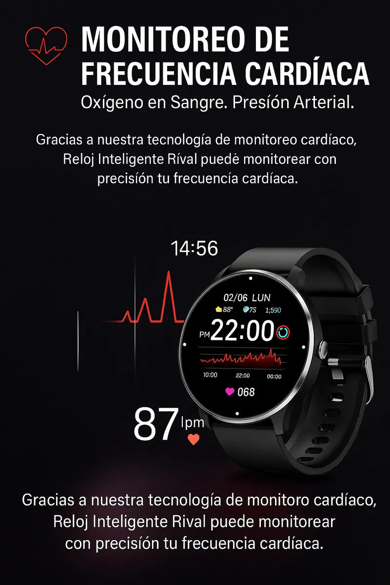Smartwatch Rival Fitness Tracker 1,28" – Salud y conectividad todo el día