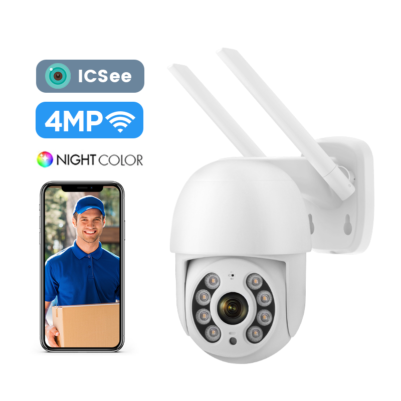 Cámara Ip Exterior 1080p Ptz 360° Wifi Audio 2 Vías Ip66 4mp