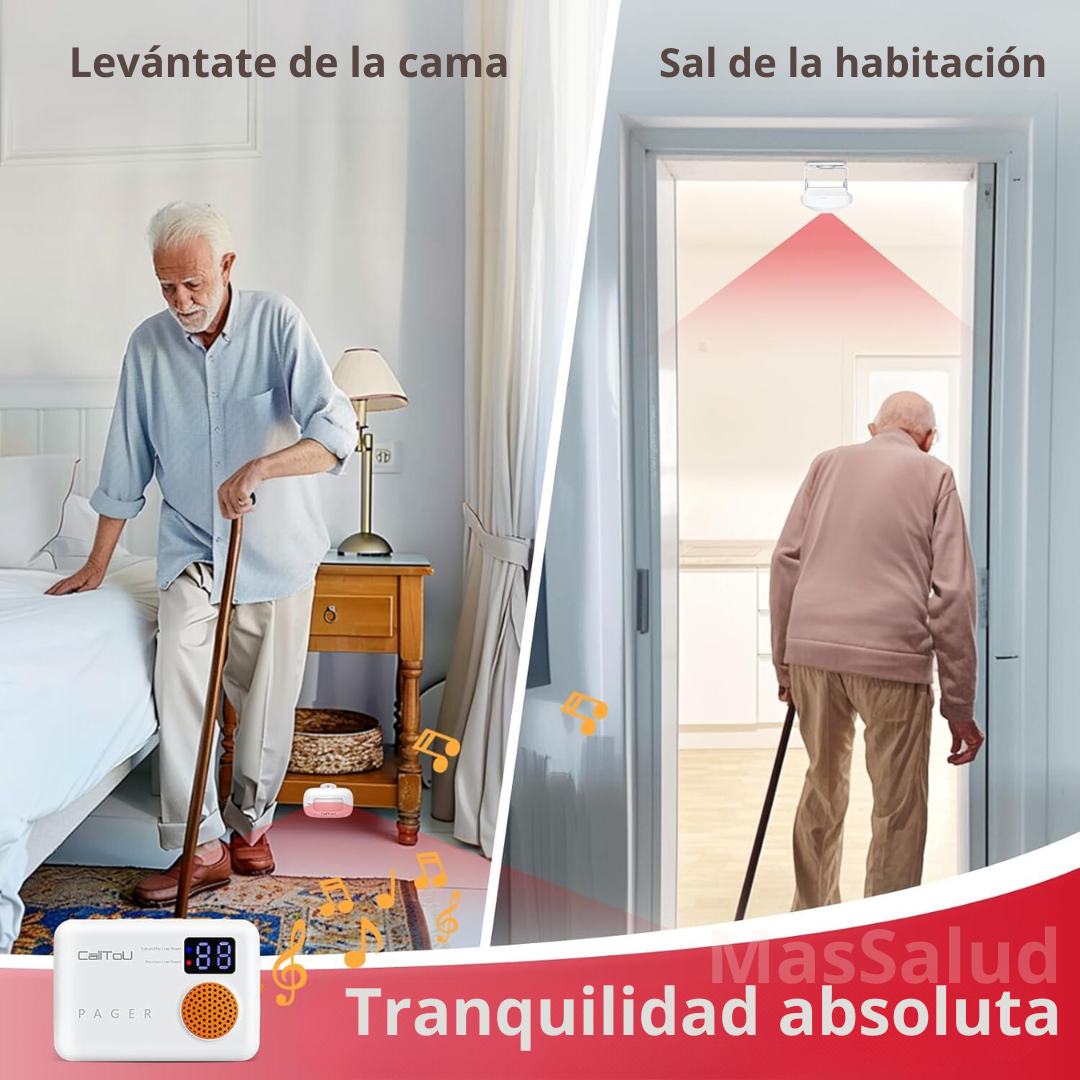 Cuidado Adulto Mayores Alarma Inalámbrica De Cama Llamador