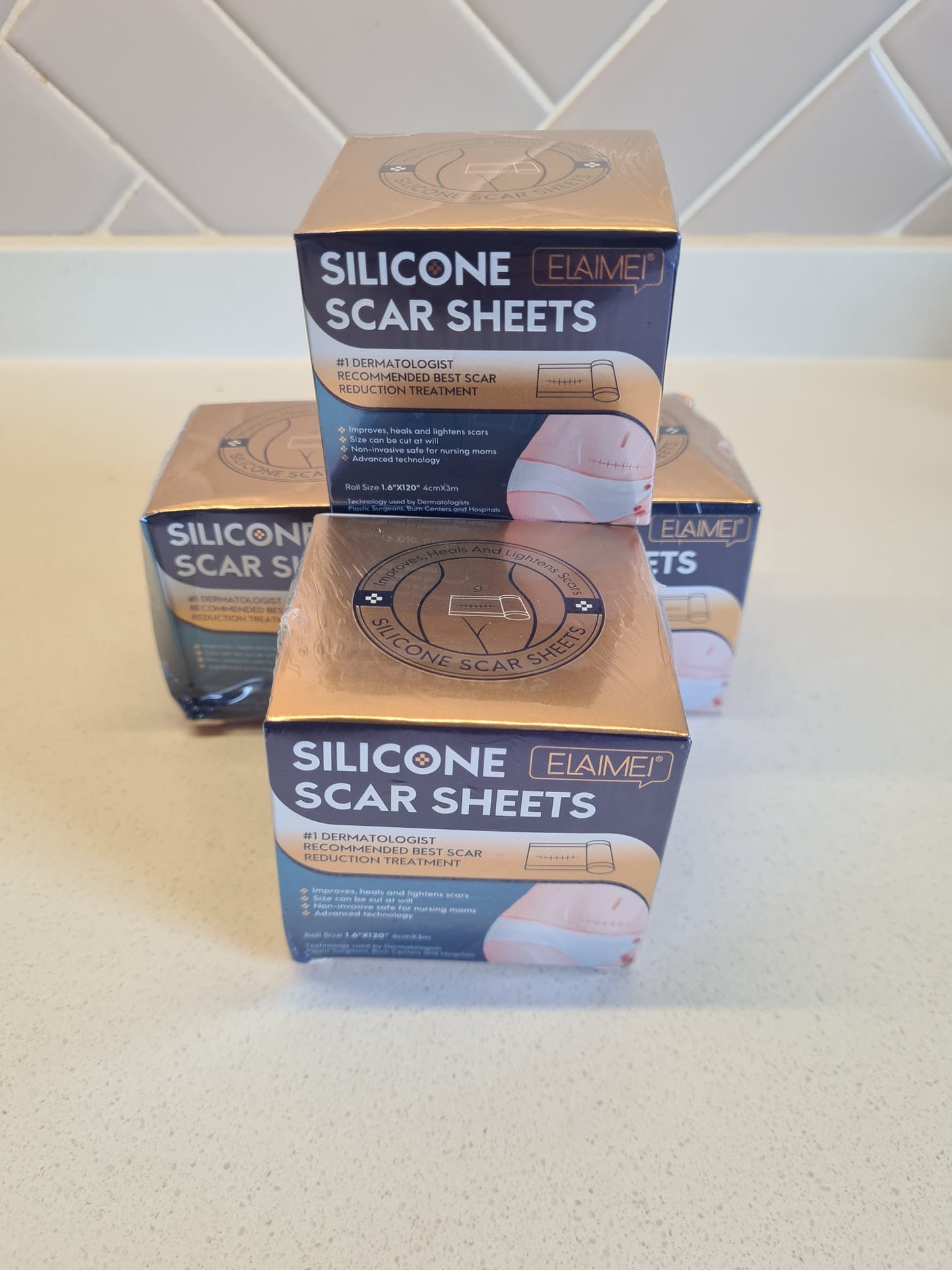 Cinta Autoadhesiva Silicona Remueve Cicatriz 3 Mts Elaimei